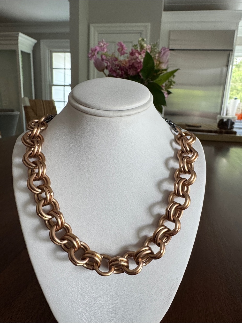 Chunky Rose Gold Link Necklace - Women Jewelry